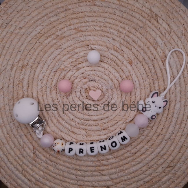 Attache-tétine Renard Blanc