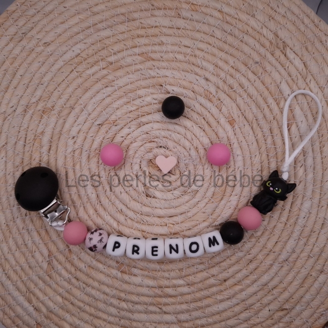 Attache-tétine Chat Noir