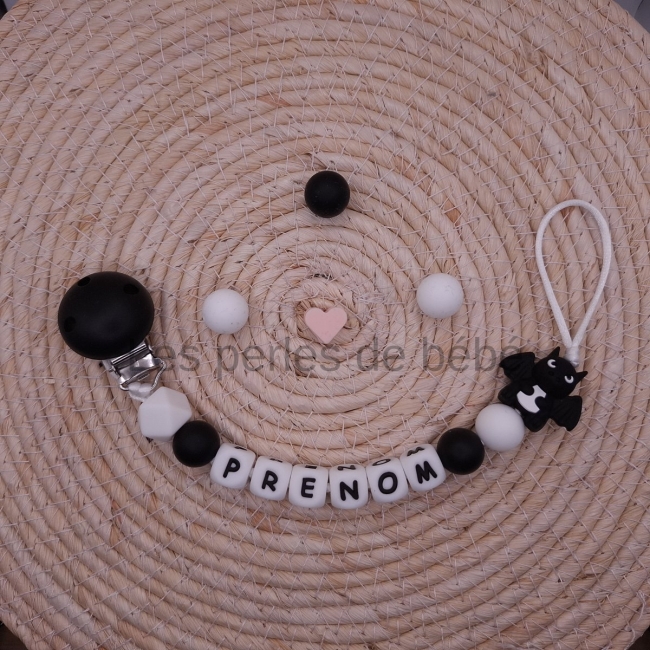 Attache-tétine Dragon Noir