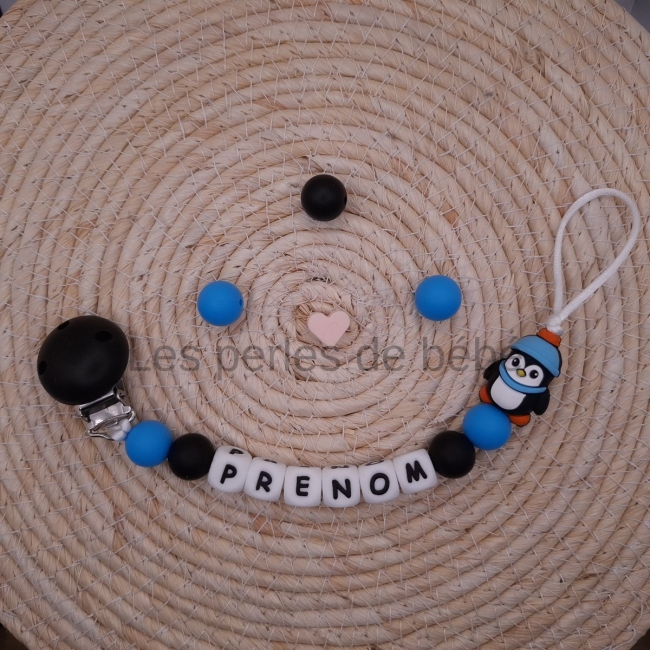 Attache-tétine Pingouin d'Hiver