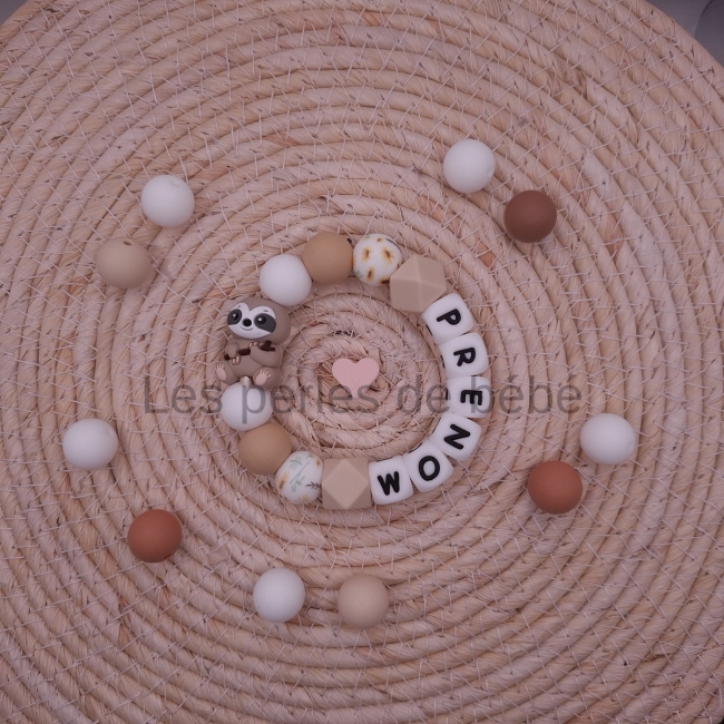 Anneaux de Dentition Paresseux Beige