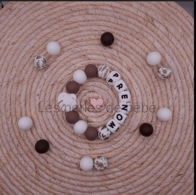 Anneaux de Dentition Feuilles Blanche