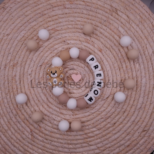 Anneaux de Dentition Ourson Marron Pastel