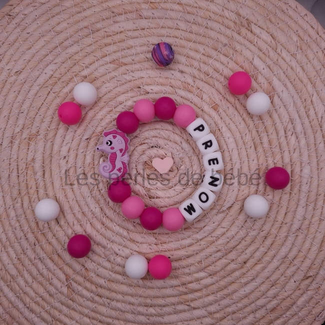 Anneaux de Dentition Hippocampe Rose