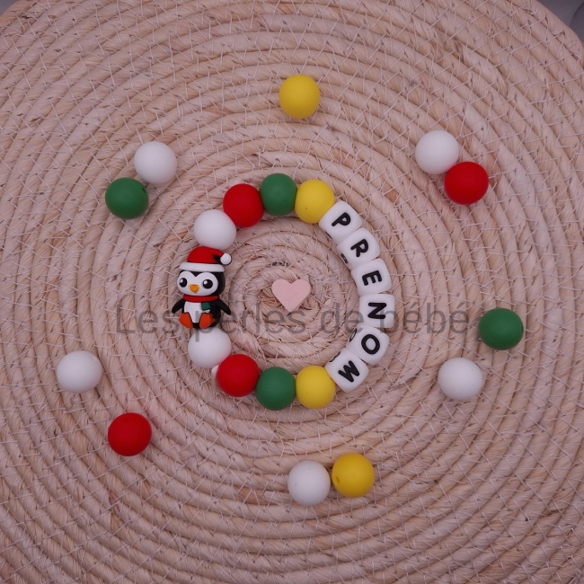 Anneaux de Dentition Pinguoin Noël