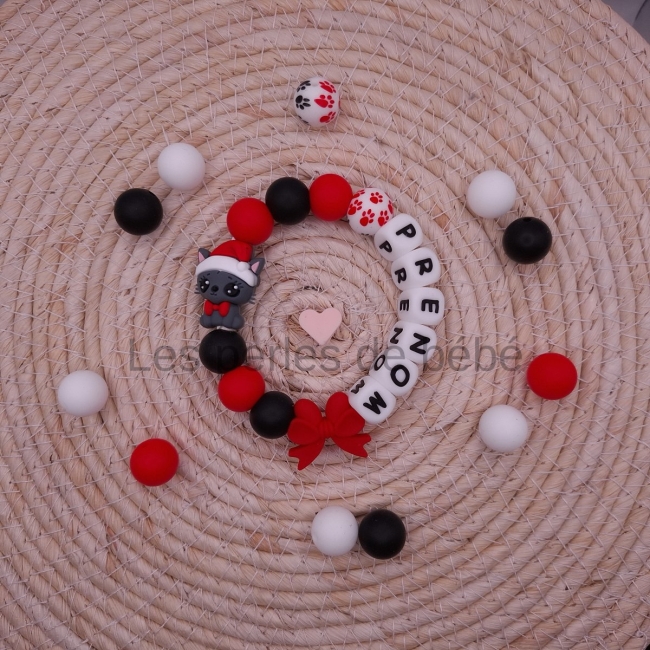 Anneaux de Dentition Chat Noël