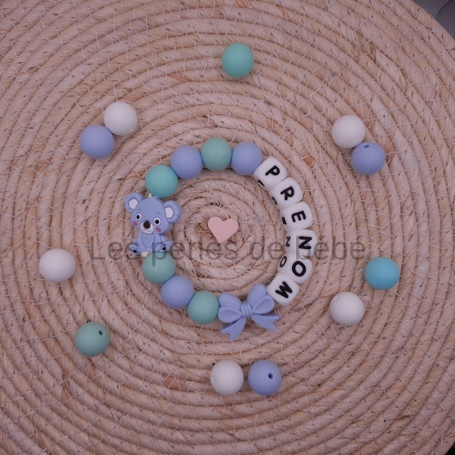 Anneaux de Dentition Koala Bleu Pastel