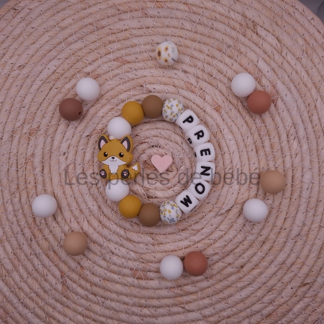 Anneaux de Dentition Renard Orange Pastel