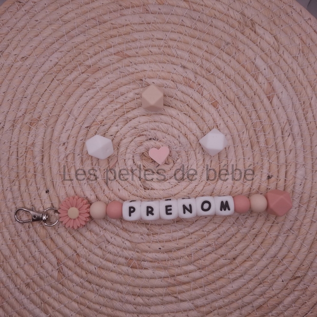 Porte-clé Marguerite Crème/Pèche